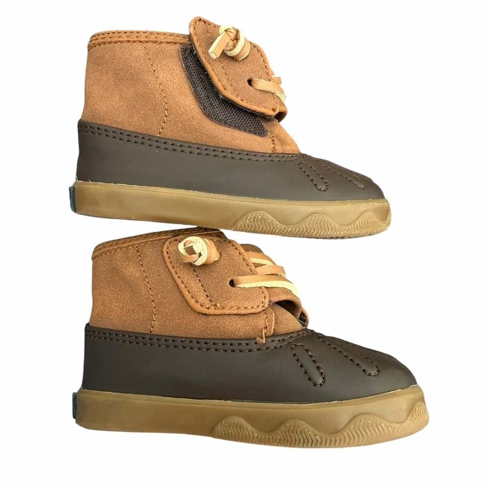 Sperry Top-Sider Icestorm Crib duck boots in tan and brown suede sz 3m